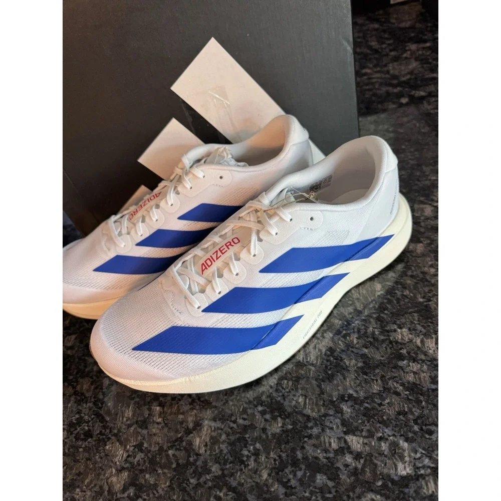 Adidas Adizero Evo Sl 'White Royal Blue'‎ - JS4494 MT Size 11.5 Shoes, Sneakers